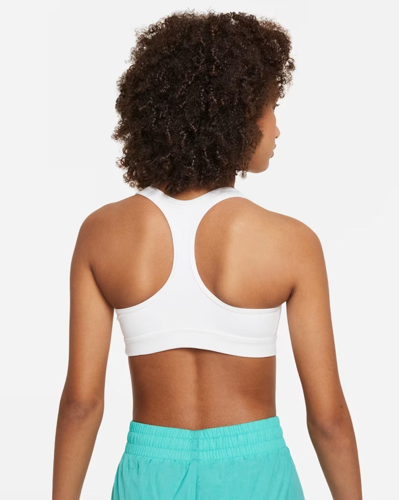Nike Swoosh Kızlar Spor Sütyeni - Beyaz