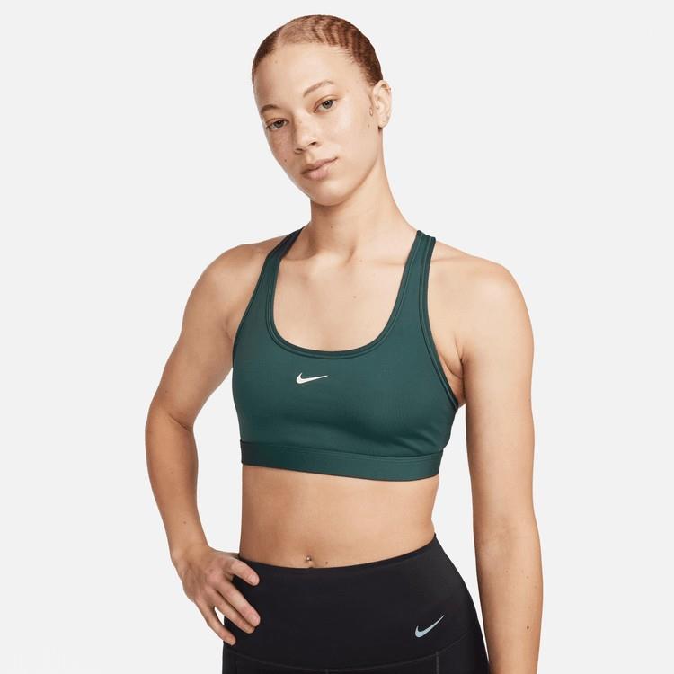 Nike Swoosh Light Support Dolgusuz Kadın Yeşil Spor Sütyeni DX6817-328