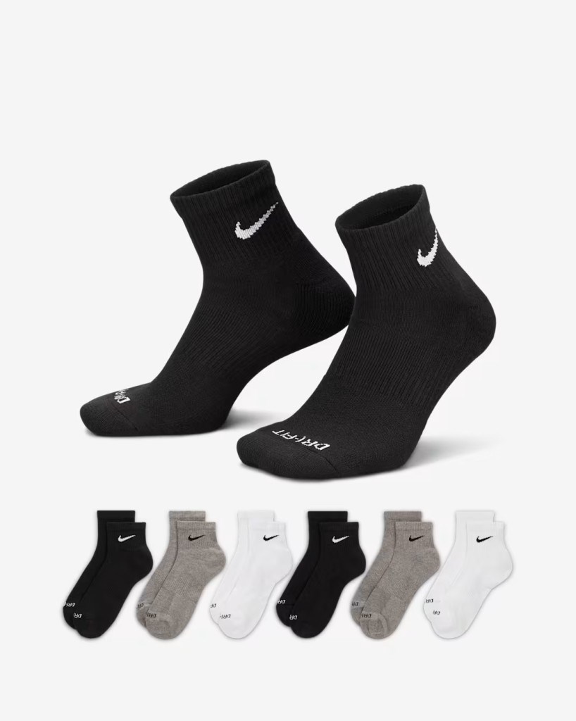 Nike SX6899-965 Everyday Plus Destekli Bilek Antrenman Çorapları (6 Çift)