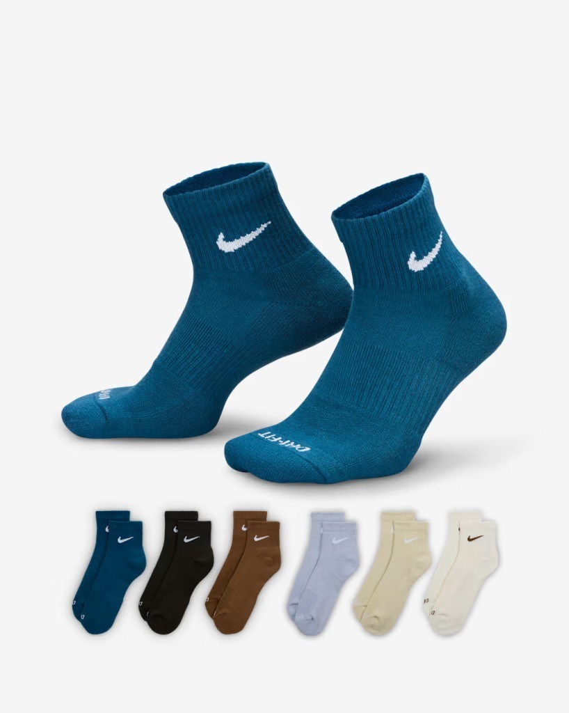 Nike SX6899-970 Everyday Plus Destekli Bilek Antrenman Çorapları (6 Çift)