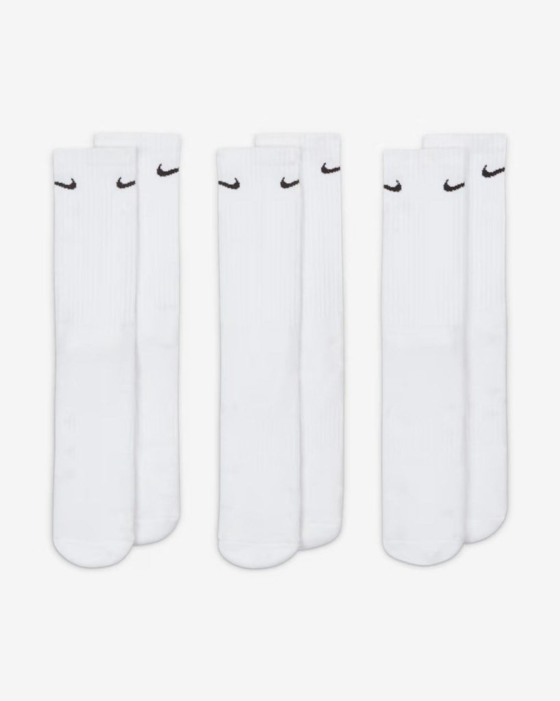 Nike SX7664-100 Everyday Cushioned Crew Antrenman Çorapları (3 Çift)