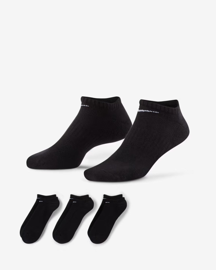 Nike SX7673-010 Everyday Cushioned No-Show Antrenman Çorapları (3 Çift)