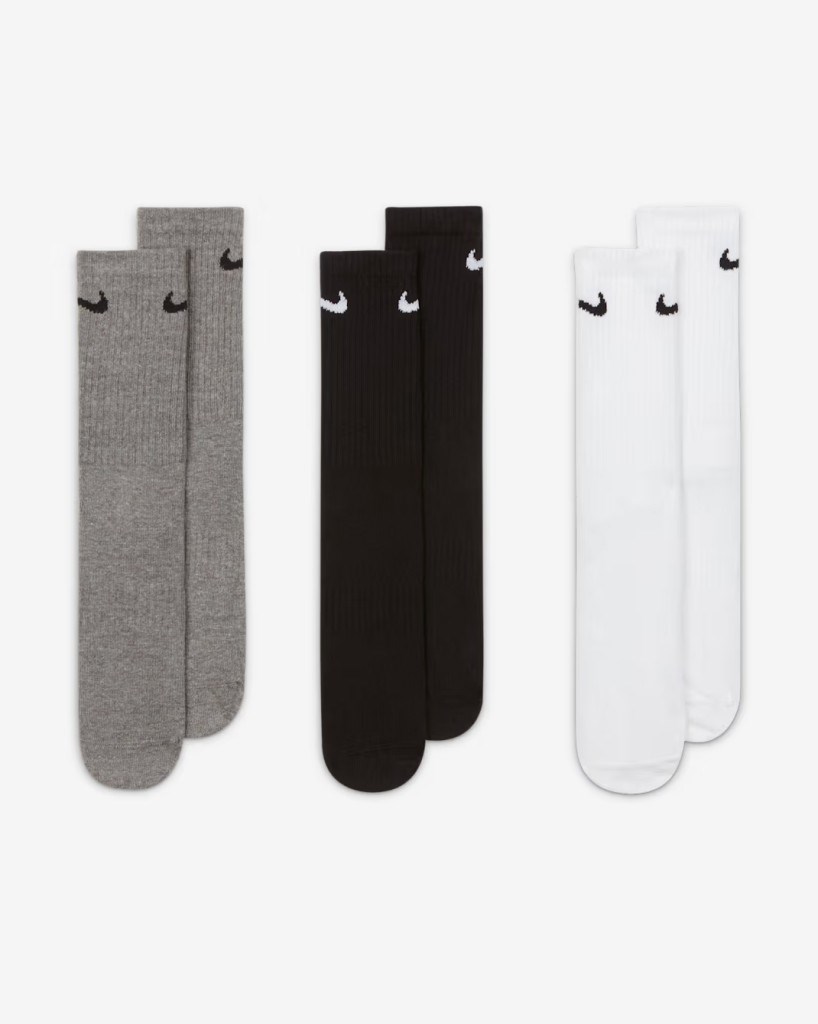 Nike SX7676-964 Everyday Lightweight Crew Antrenman Çorapları (3 Çift)