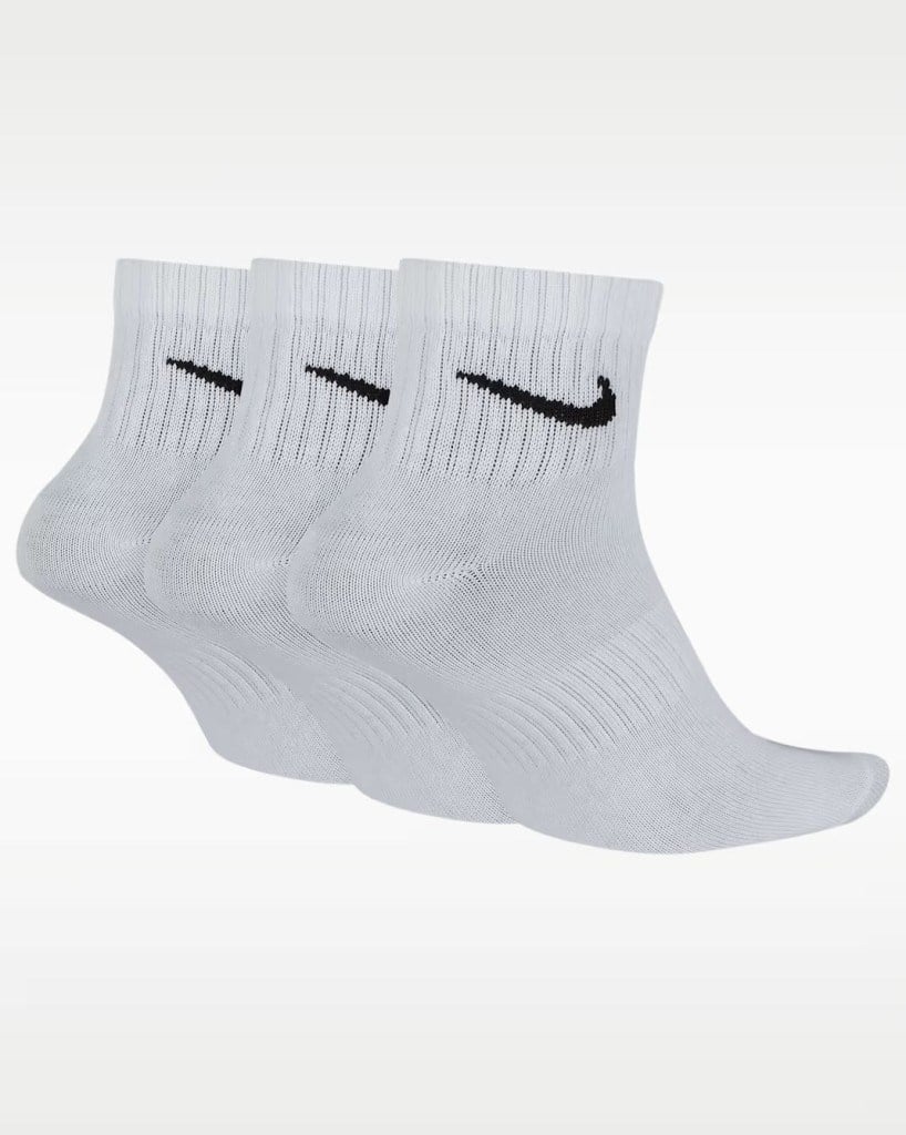 Nike SX7677-100 Everyday Unisex 3'lü Çorap - Beyaz