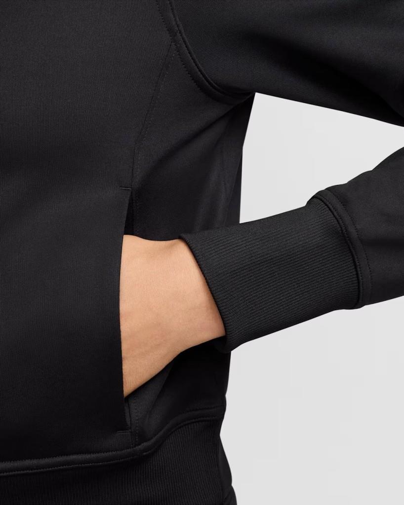Nike Therma-FIT One FB5216-010 Tam Boy Fermuarlı Kadın Kapüşonlu Üst - Siyah