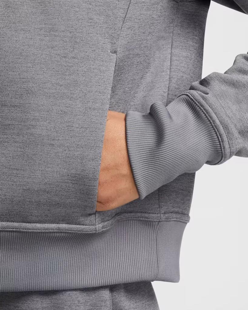 Nike Therma-FIT One FB5216-091 Tam Boy Fermuarlı Kadın Kapüşonlu Üst - Carbon Heather