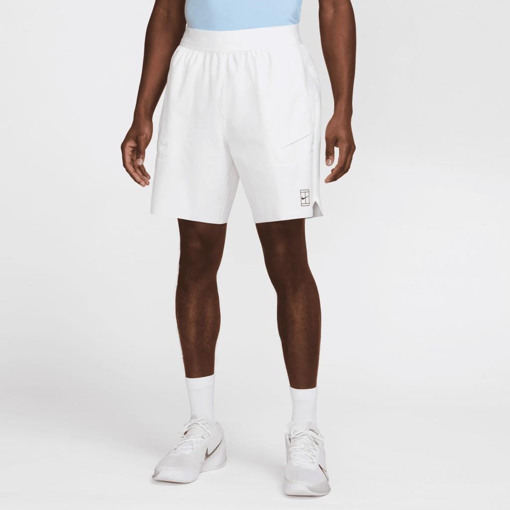 NikeCourt Advantage Dri-FIT 20 cm Erkek Beyaz Tenis Şortu FZ9322-100