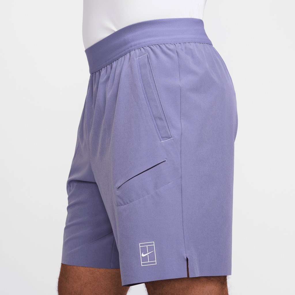 NikeCourt Advantage Dri-FIT 20 cm Erkek Lila Tenis Şortu FZ9322-527