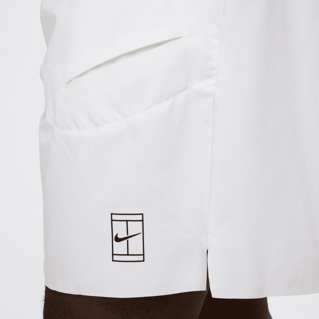 NikeCourt Advantage Dri-FIT 20 cm Erkek Beyaz Tenis Şortu FZ9322-100