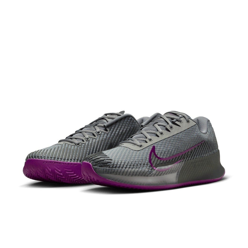 NikeCourt Air Zoom Vapor 11 Erkek Toprak Kort Gri Tenis Ayakkabısı DV2014- 005