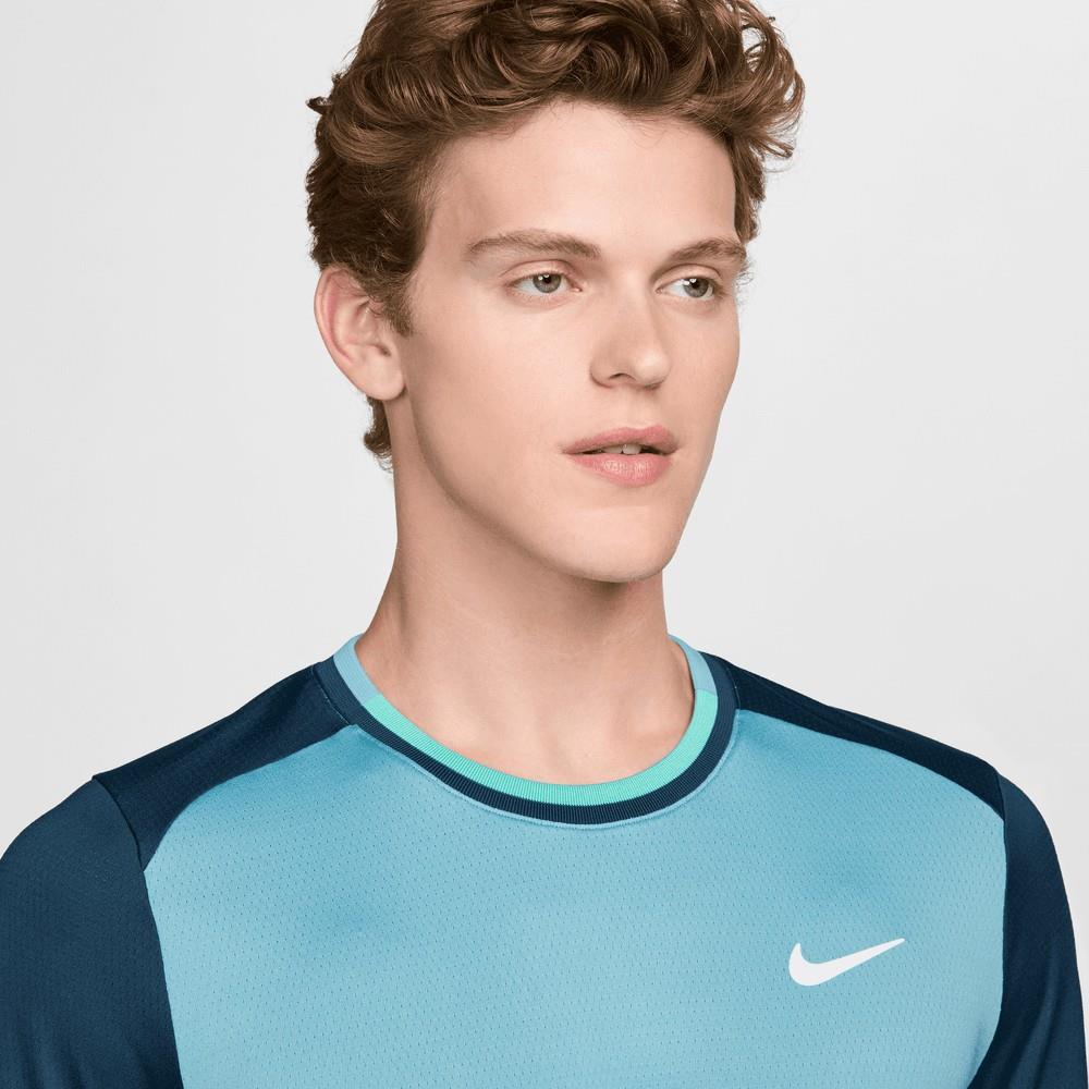 NikeCourt Dri-FIT Advantage Erkek Turkuaz Tenis Tişört FD5320-464