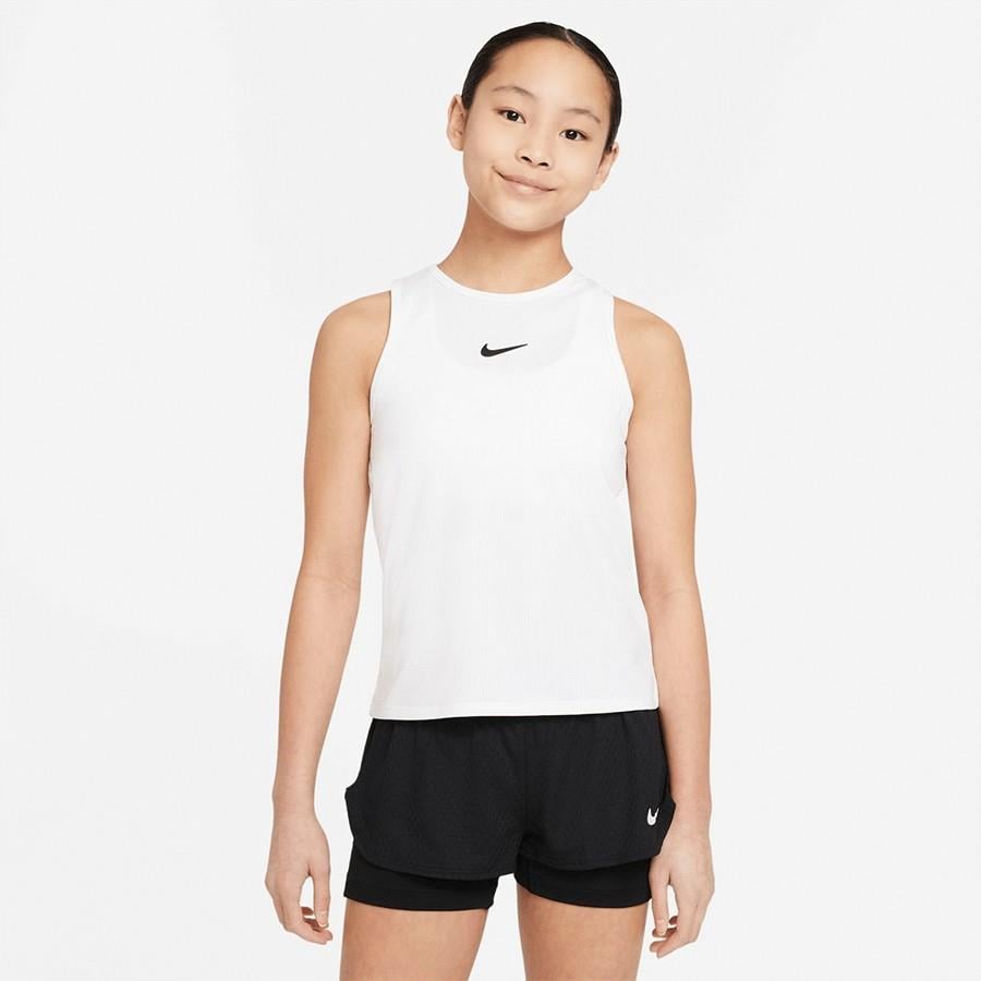 NikeCourt Dri-FIT Victory Kız Çocuk Beyaz Tenis Üstü CV7573-100