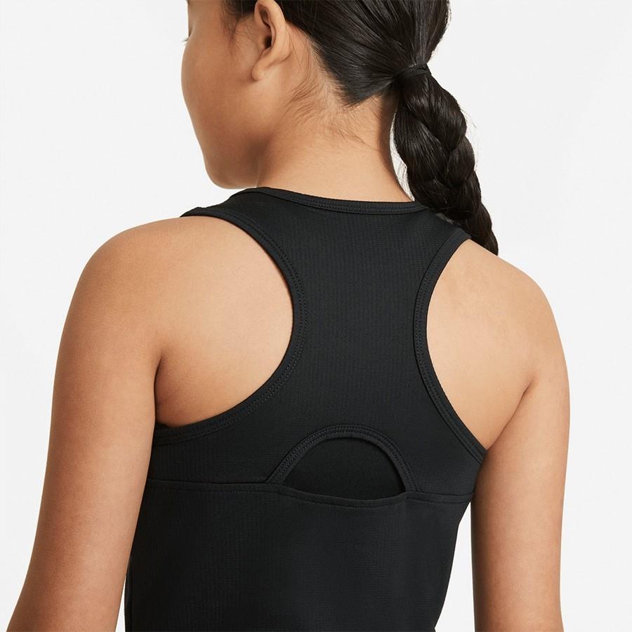 NikeCourt Dri-FIT Victory Kız Çocuk Siyah Tenis Üstü CV7573-010