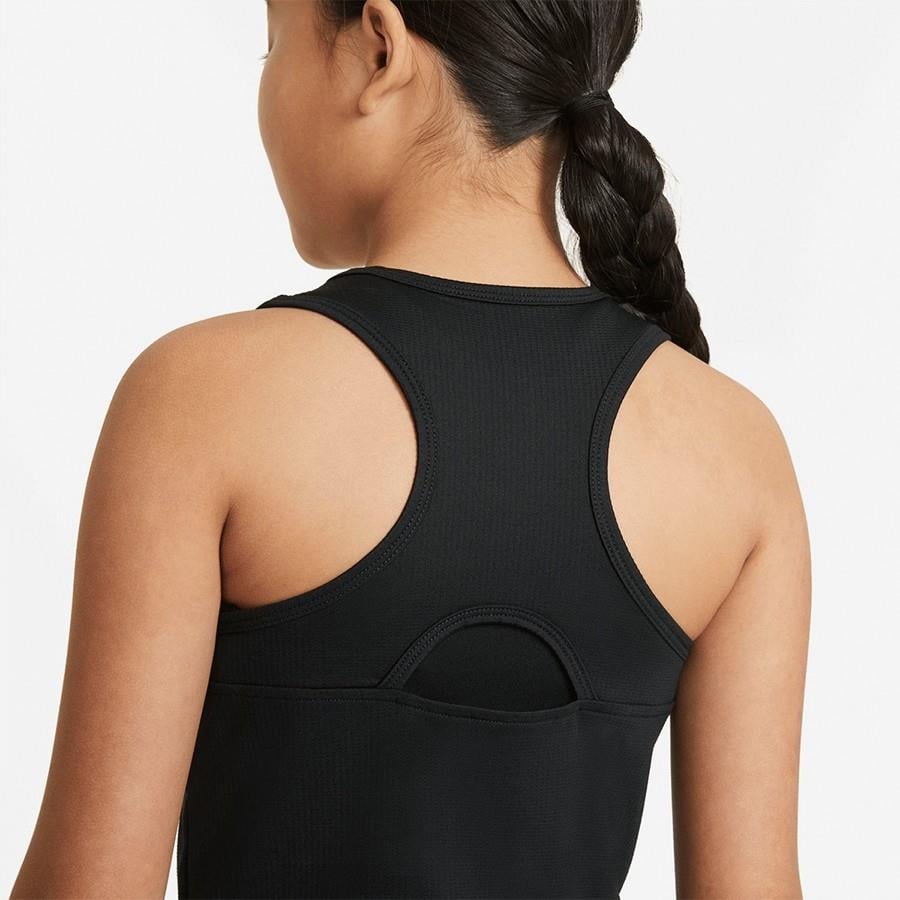 NikeCourt Dri-FIT Victory Kız Çocuk Siyah Tenis Üstü CV7573-010