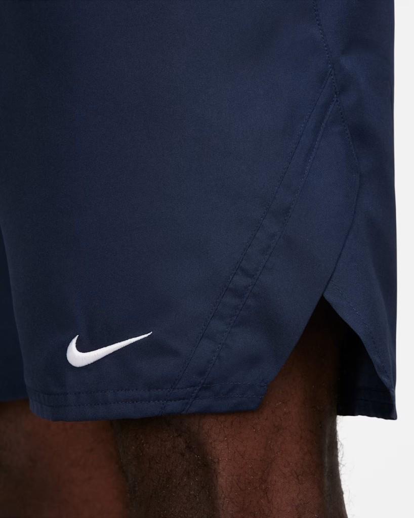 NikeCourt FD5384-451 Victory Dri-FIT 23 cm Erkek Tenis Şortu - Lacivert