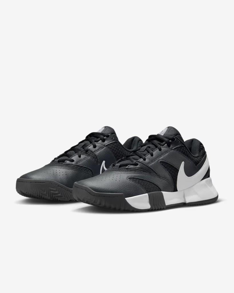 NikeCourt FN0530-001 Lite 4 Toprak Kort Erkek Tenis Ayakkabısı - Siyah