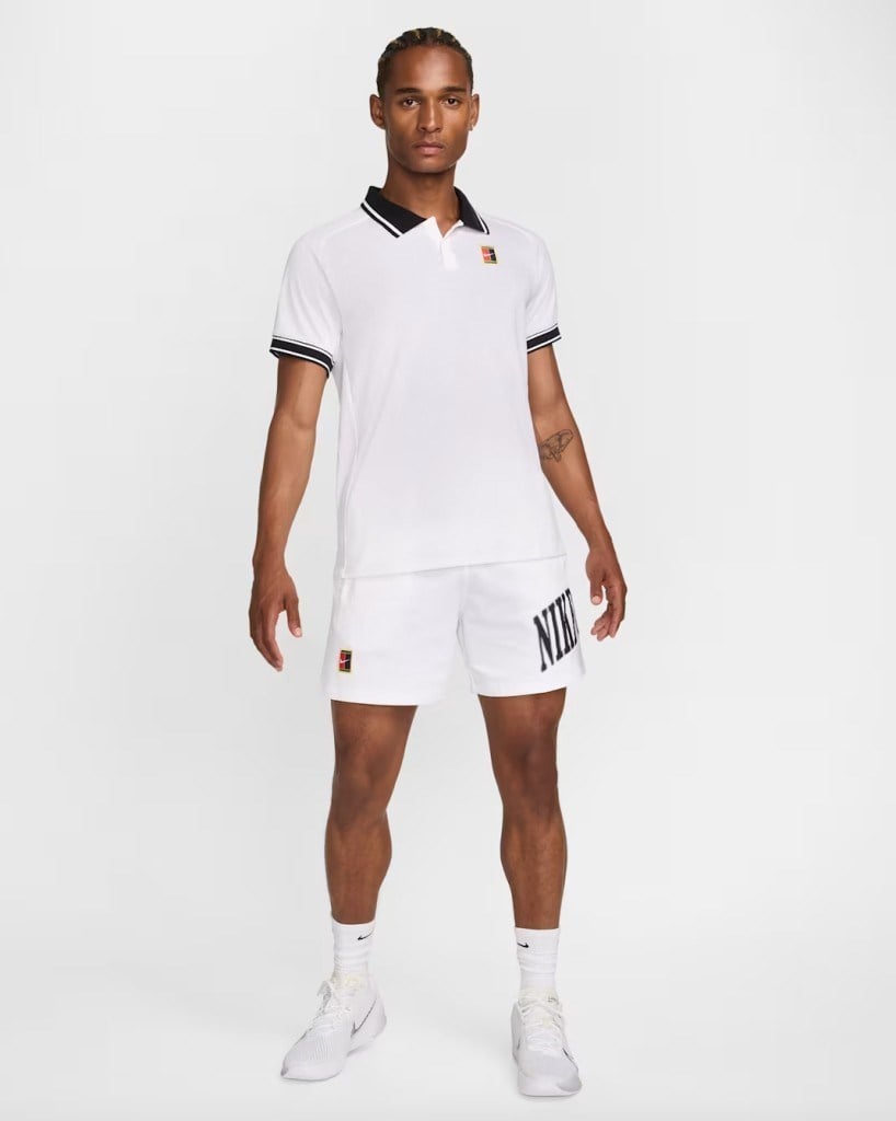 NikeCourt FQ2101-100 Heritage Erkek Tenis Polo Tişört - Beyaz
