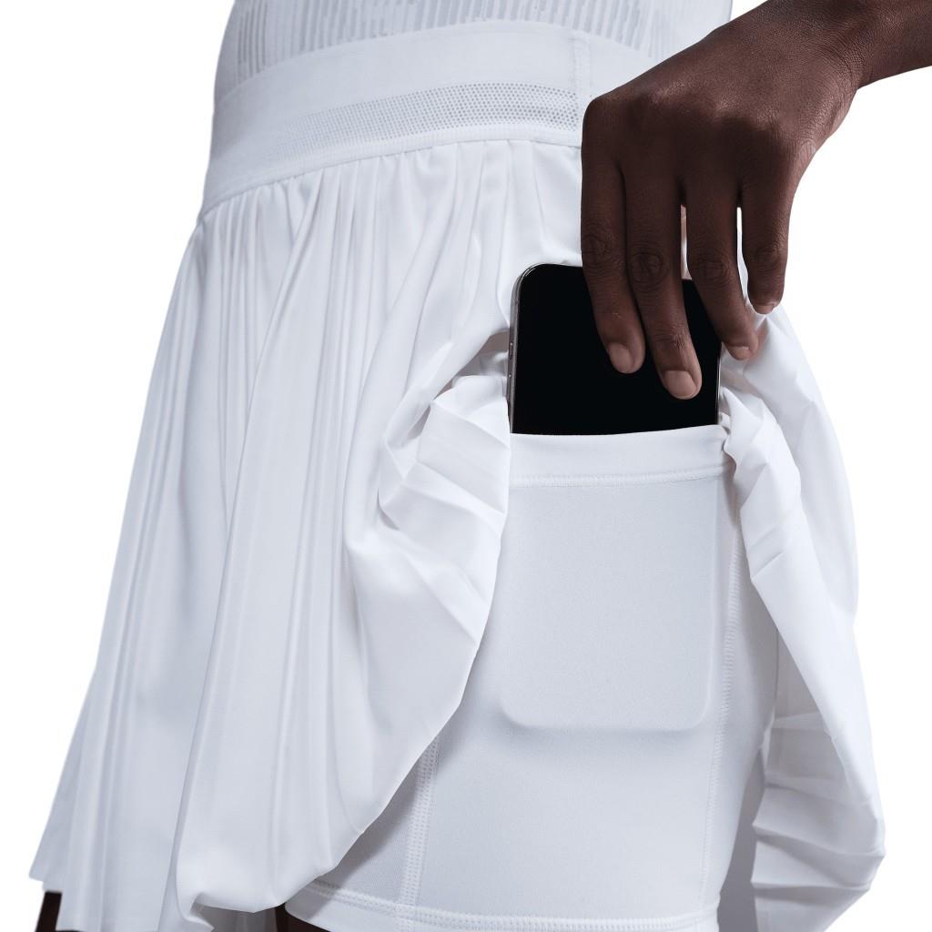 NikeCourt FZ6512-100 Advantage Dri-FIT Pileli Kadın Tenis Eteği - Beyaz