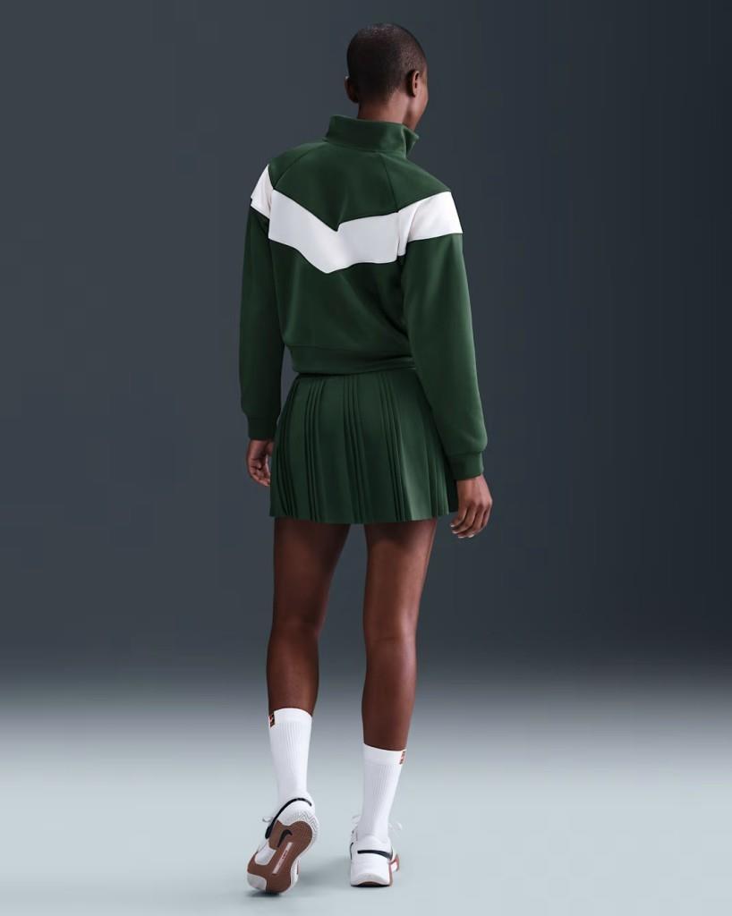 NikeCourt FZ6512-323 Advantage Dri-FIT Pileli Kadın Tenis Eteği - Yeşil