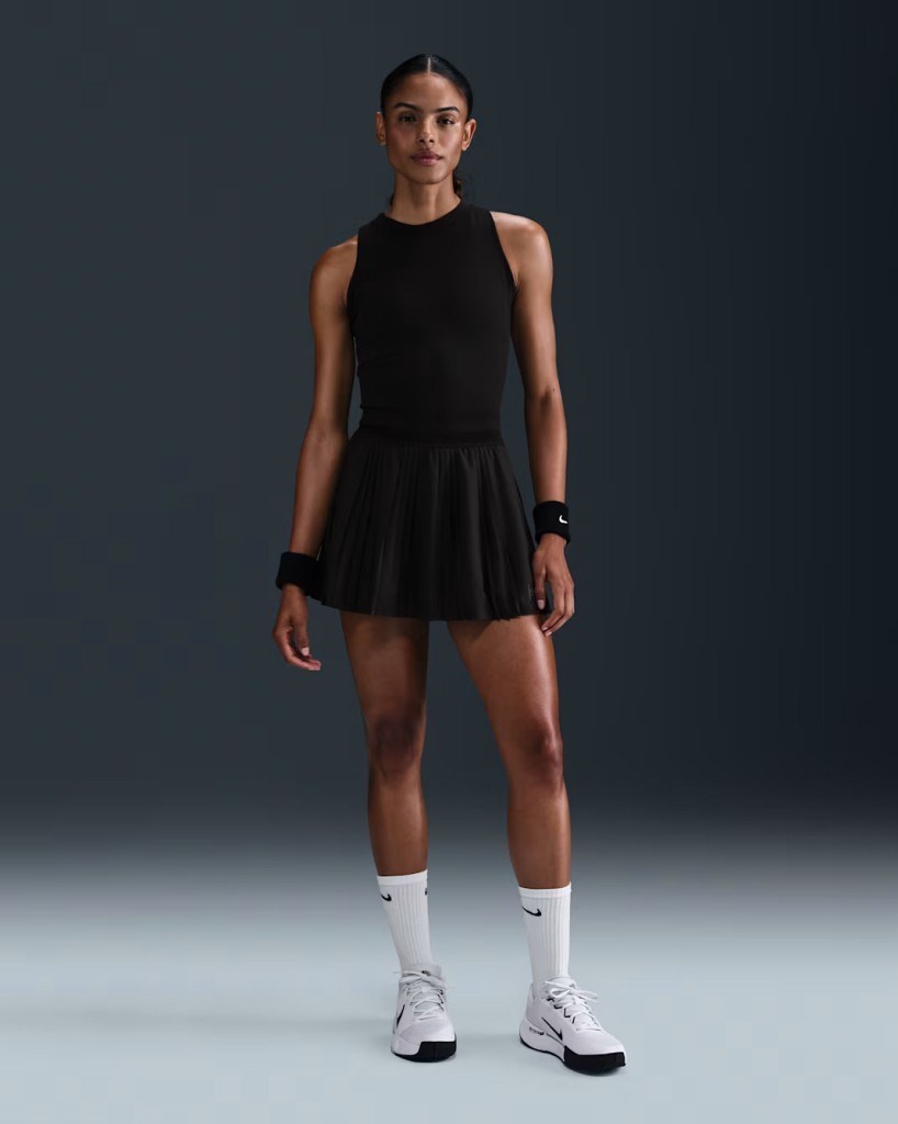 NikeCourt FZ6657-010 Advantage Dri-FIT Kadın Tenis Atleti - Siyah