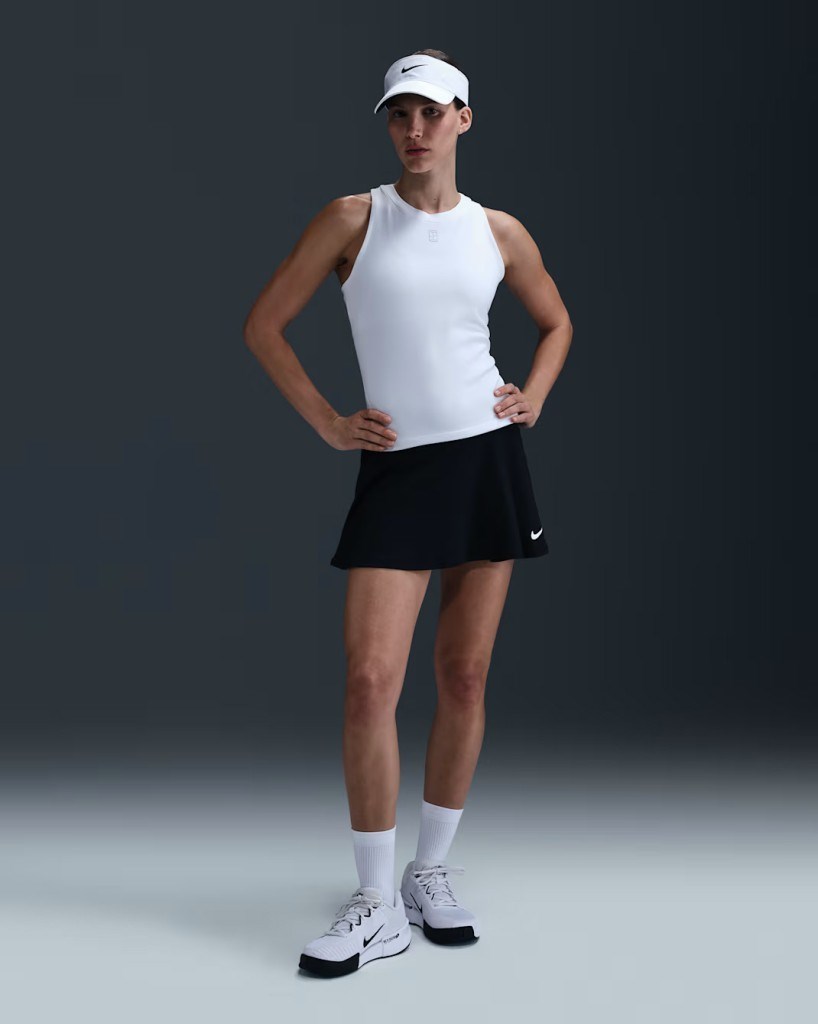 NikeCourt FZ6657-100 Advantage Dri-FIT Kadın Tenis Atleti - Beyaz