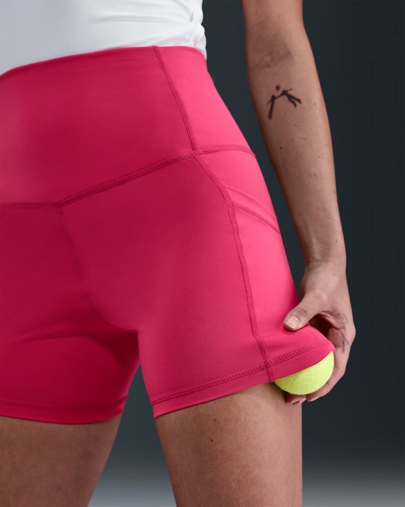 NikeCourt FZ6677-666 Dri-FIT Cepli Kadın Tenis Şortu - Pembe