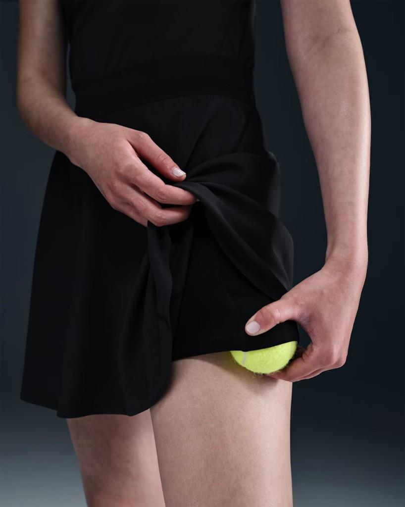 NikeCourt FZ6726-010 Ace Advantage Dri-FIT Kadın Tenis Eteği - Siyah