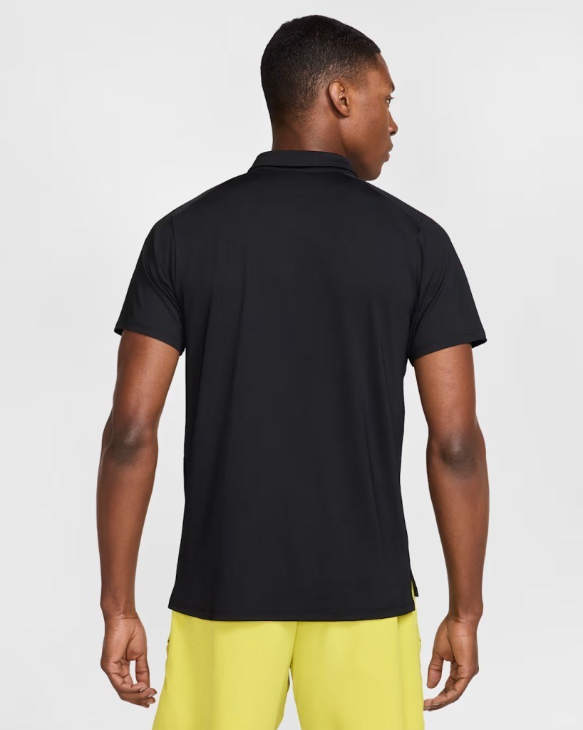 NikeCourt FZ6907-010 Advantage Dri-FIT Erkek Tenis Polo Tişört - Siyah