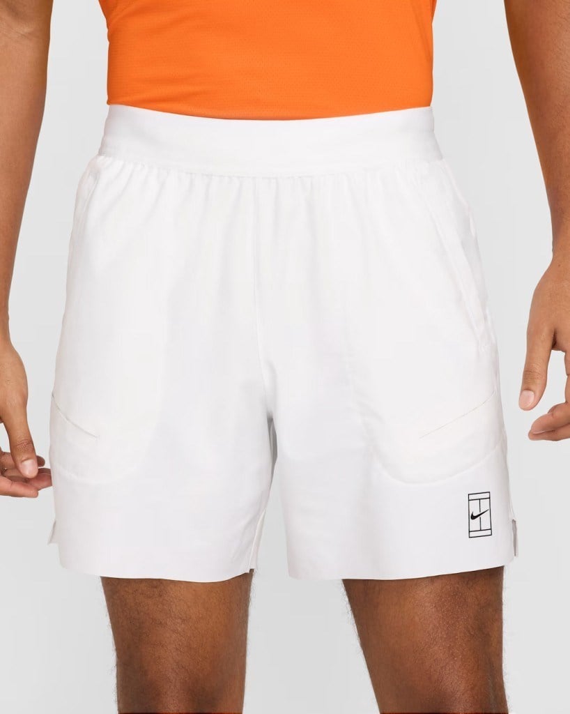 NikeCourt FZ6913-100 Advantage Dri-FIT 15 cm Erkek Tenis Şortu - Beyaz