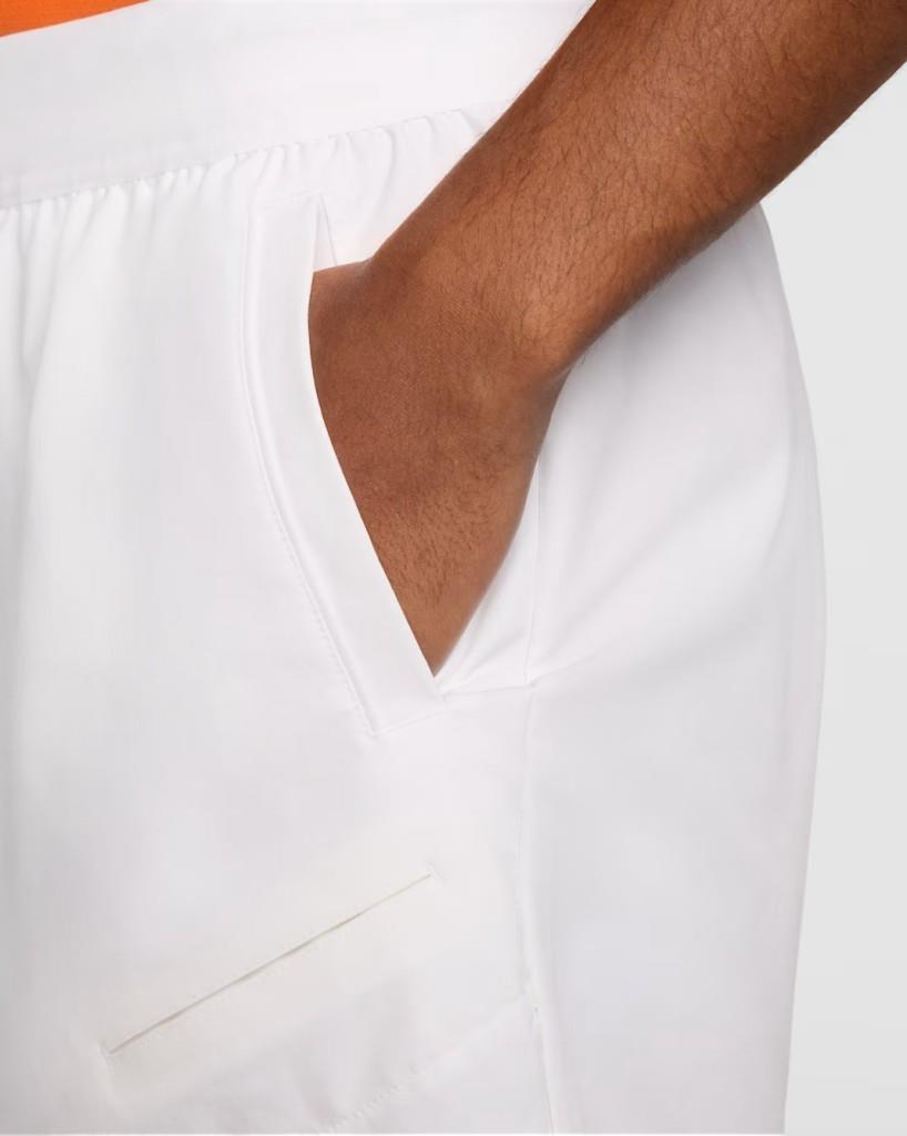 NikeCourt FZ6913-100 Advantage Dri-FIT 15 cm Erkek Tenis Şortu - Beyaz