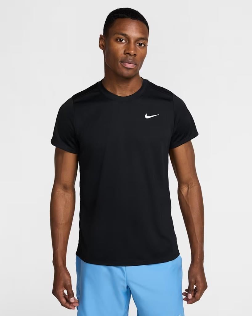 NikeCourt FZ6921-010 Victory Dri-FIT Erkek Tenis Tişört - Siyah
