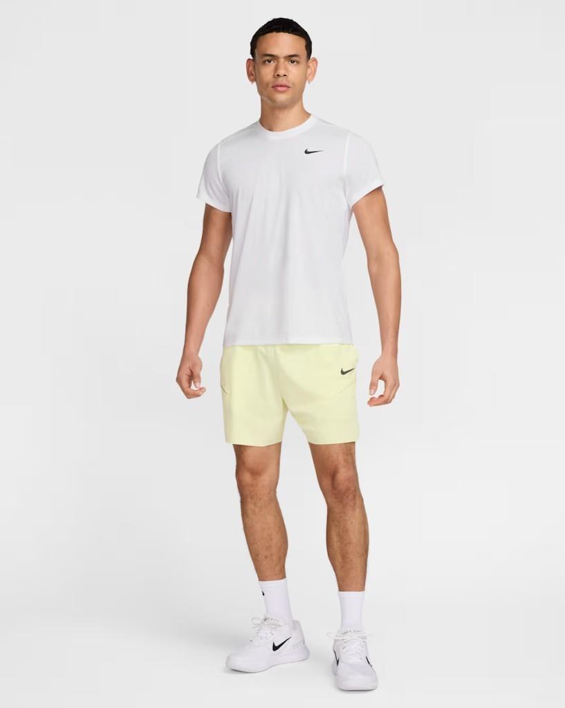 NikeCourt FZ6921-100 Victory Dri-FIT Erkek Tenis Tişört - Beyaz