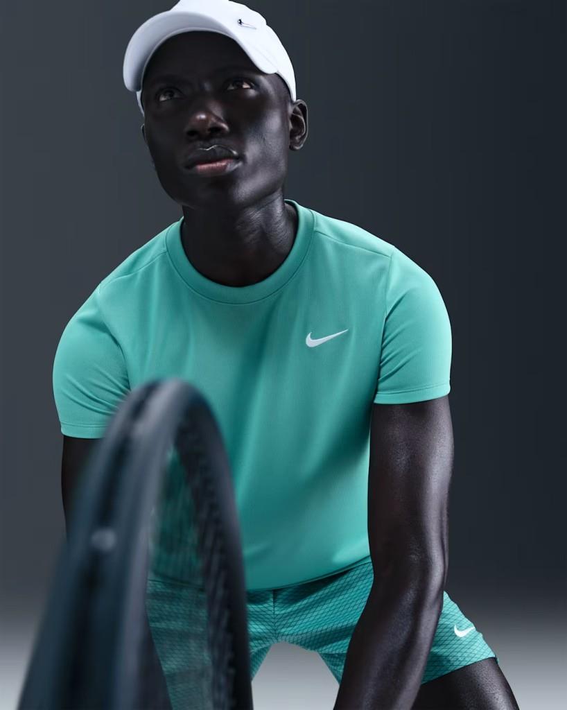 NikeCourt FZ6921-392 Victory Dri-FIT Erkek Tenis Tişört - Su Yeşili