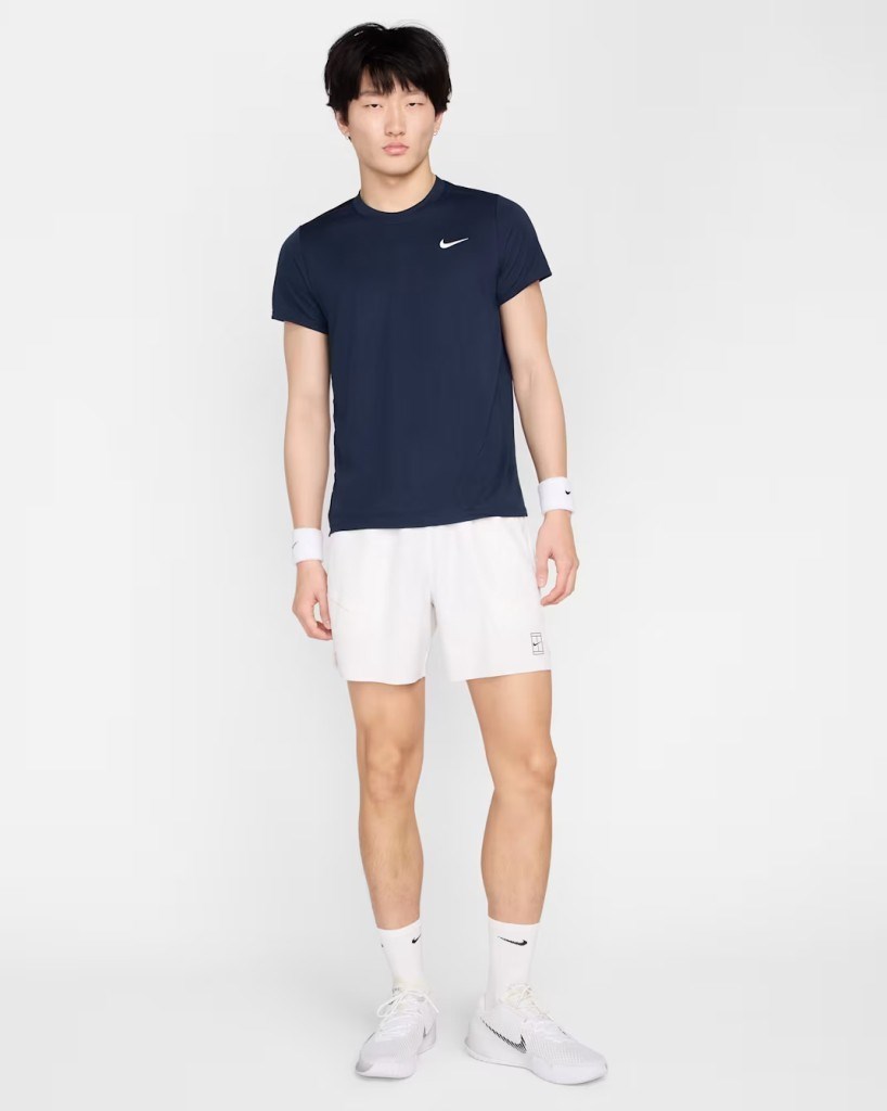 NikeCourt FZ6921-451 Victory Dri-FIT Erkek Tenis Tişört - Lacivert