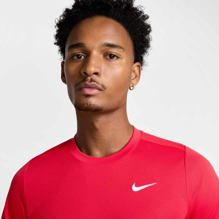NikeCourt FZ6921-657 Victory Dri-FIT Erkek Tenis Tişört - Kırmızı