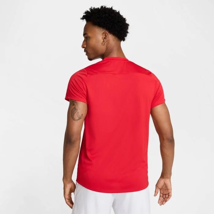 NikeCourt FZ6921-657 Victory Dri-FIT Erkek Tenis Tişört - Kırmızı