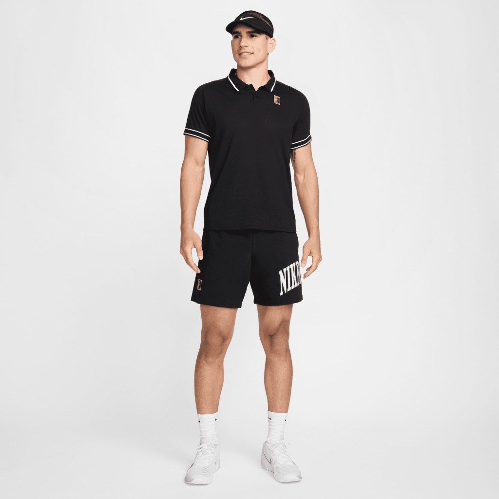 NikeCourt Heritage Erkek Tenis Siyah Polo Yaka Tişört FQ2101-010