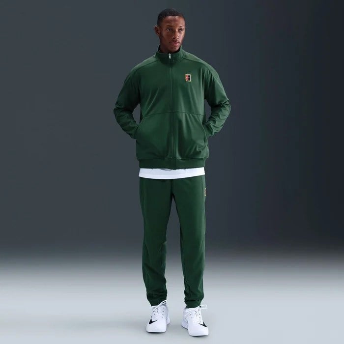 NikeCourt Heritage FZ6925-323 Erkek Tenis Ceketi - Yeşil