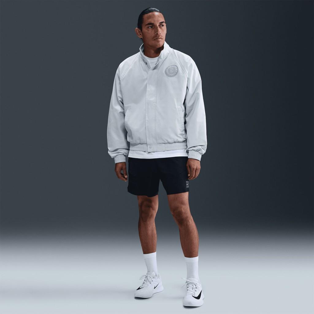 NikeCourt Heritage HQ1744-043 Erkek Tenis Montu - Saf Platin/Kurt Grisi