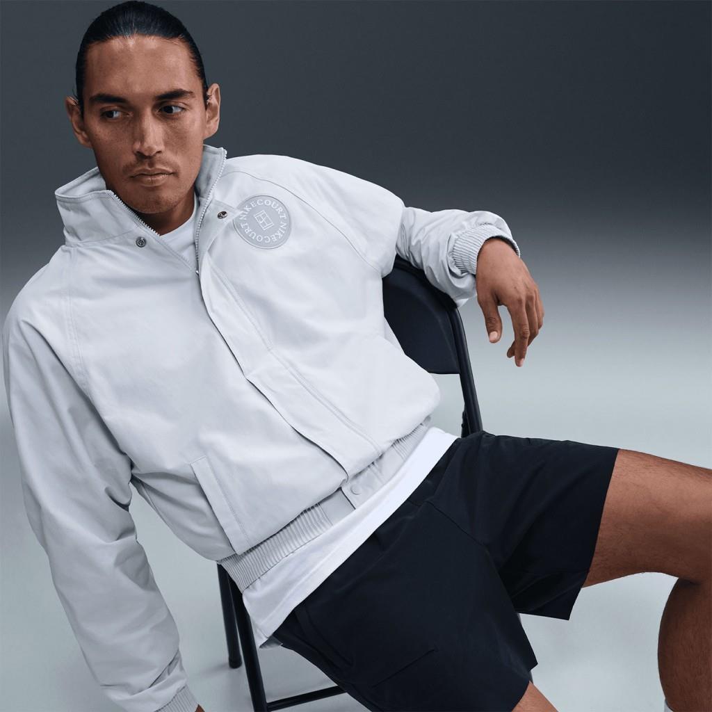 NikeCourt Heritage HQ1744-043 Erkek Tenis Montu - Saf Platin/Kurt Grisi