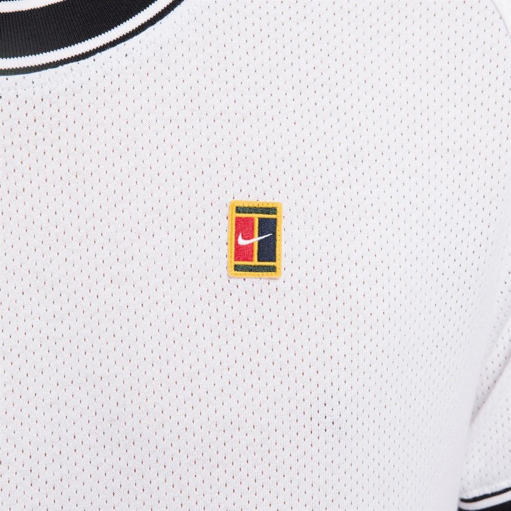 NikeCourt Heritage Kısa Kollu Erkek Beyaz Tenis Tişört FN0318-101