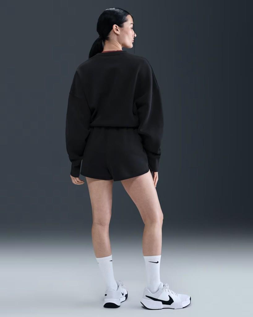 NikeCourt HJ8990-010 Heritage Normal Belli Fleece Kadın Tenis Şortu - Siyah