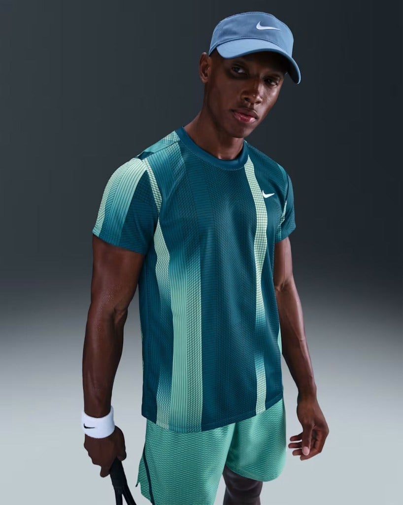 NikeCourt HM6505-415 Victory Dri-FIT Erkek Tenis Üstü - Mavi