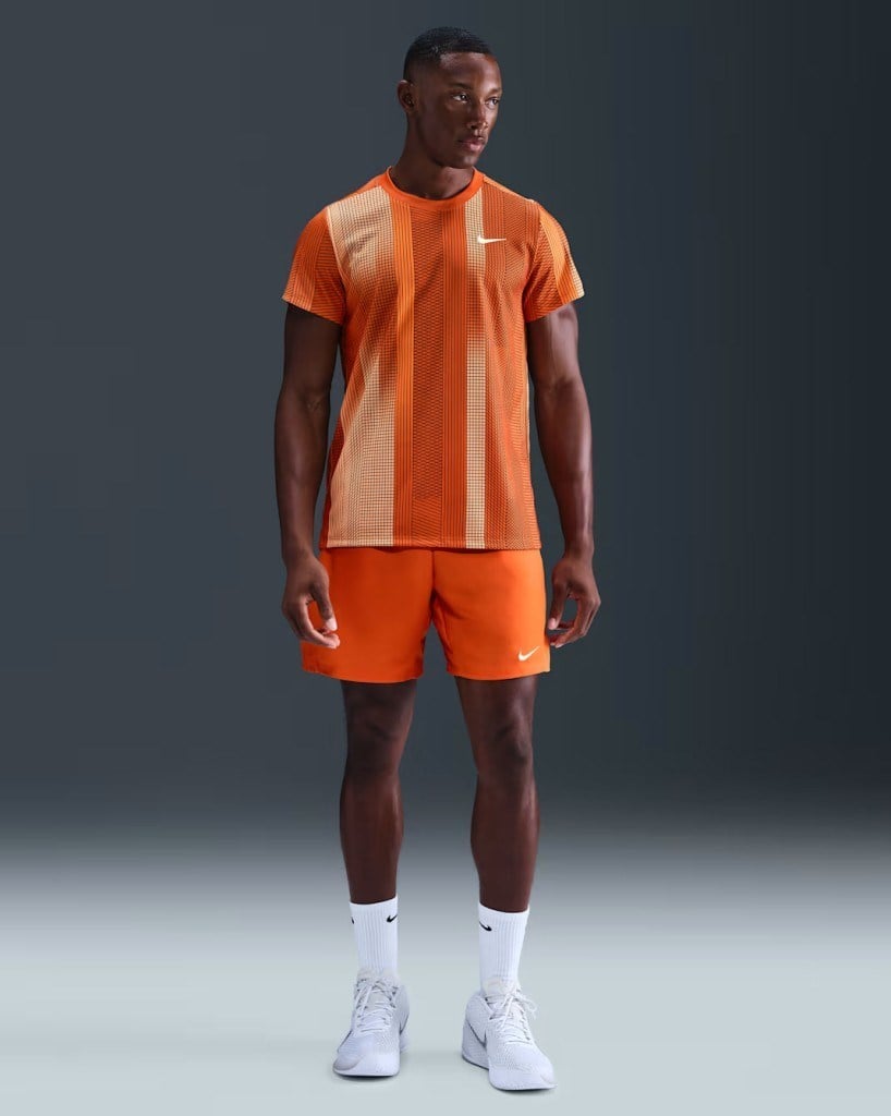 NikeCourt HM6505-893 Victory Dri-FIT Erkek Tenis Üstü - Turuncu