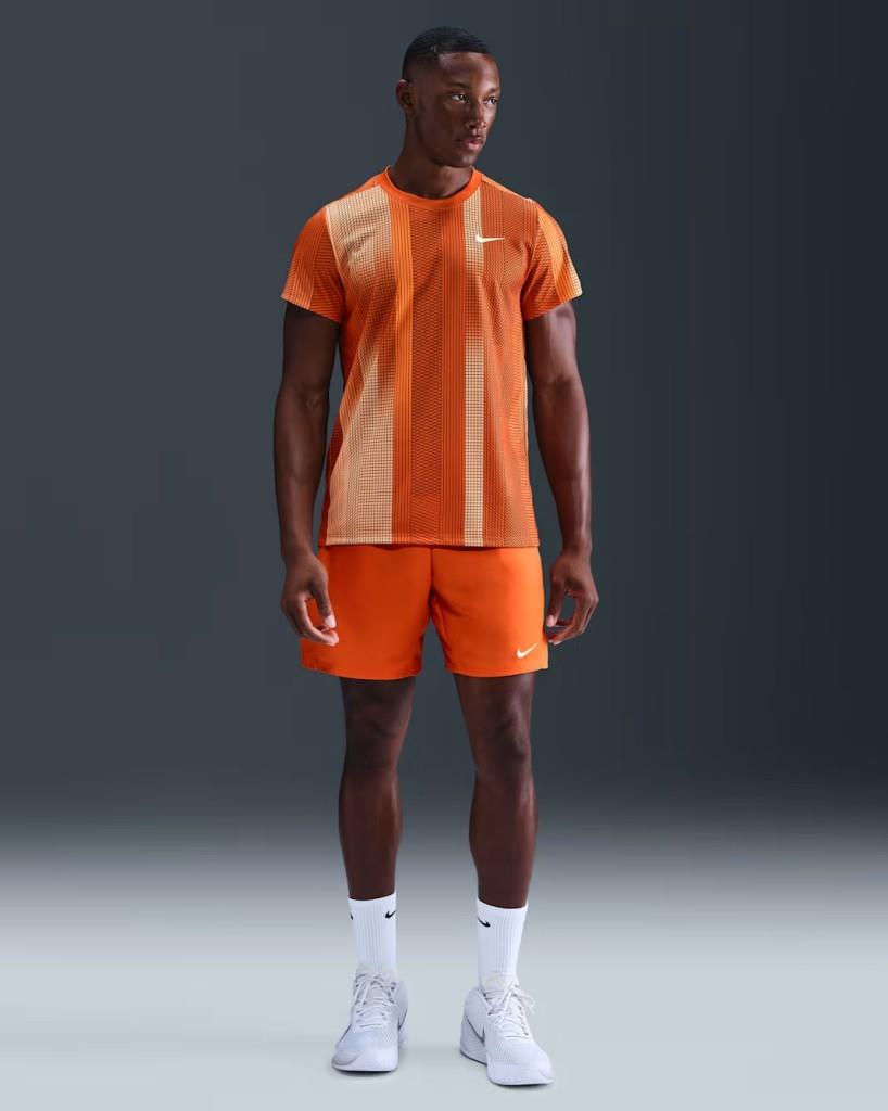 NikeCourt HM6505-893 Victory Dri-FIT Erkek Tenis Üstü - Turuncu