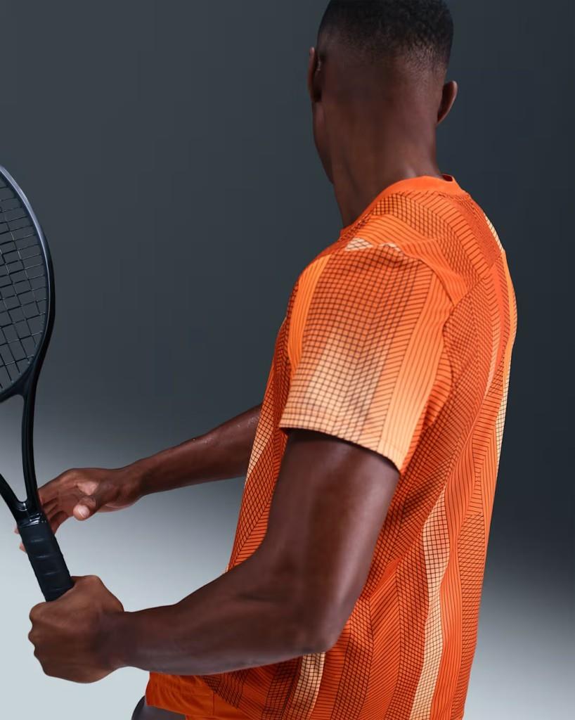 NikeCourt HM6505-893 Victory Dri-FIT Erkek Tenis Üstü - Turuncu