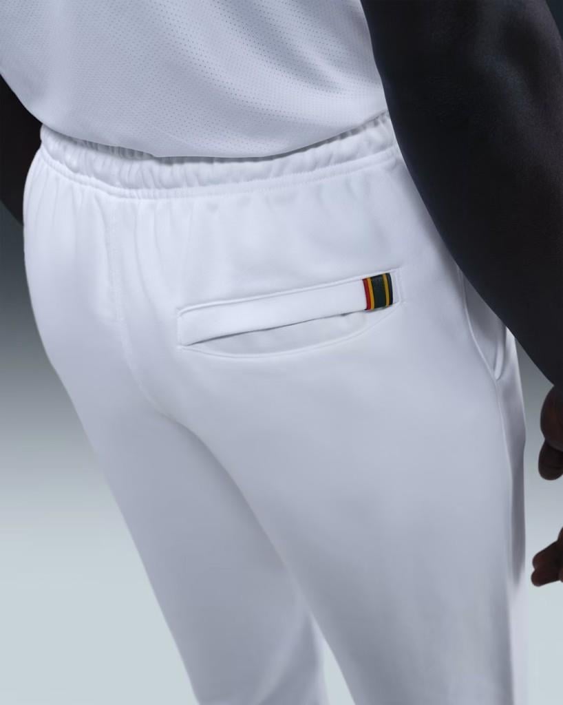 NikeCourt HM6766-100 Heritage Dri-FIT Fleece Erkek Tenis Jogger'ı - Beyaz