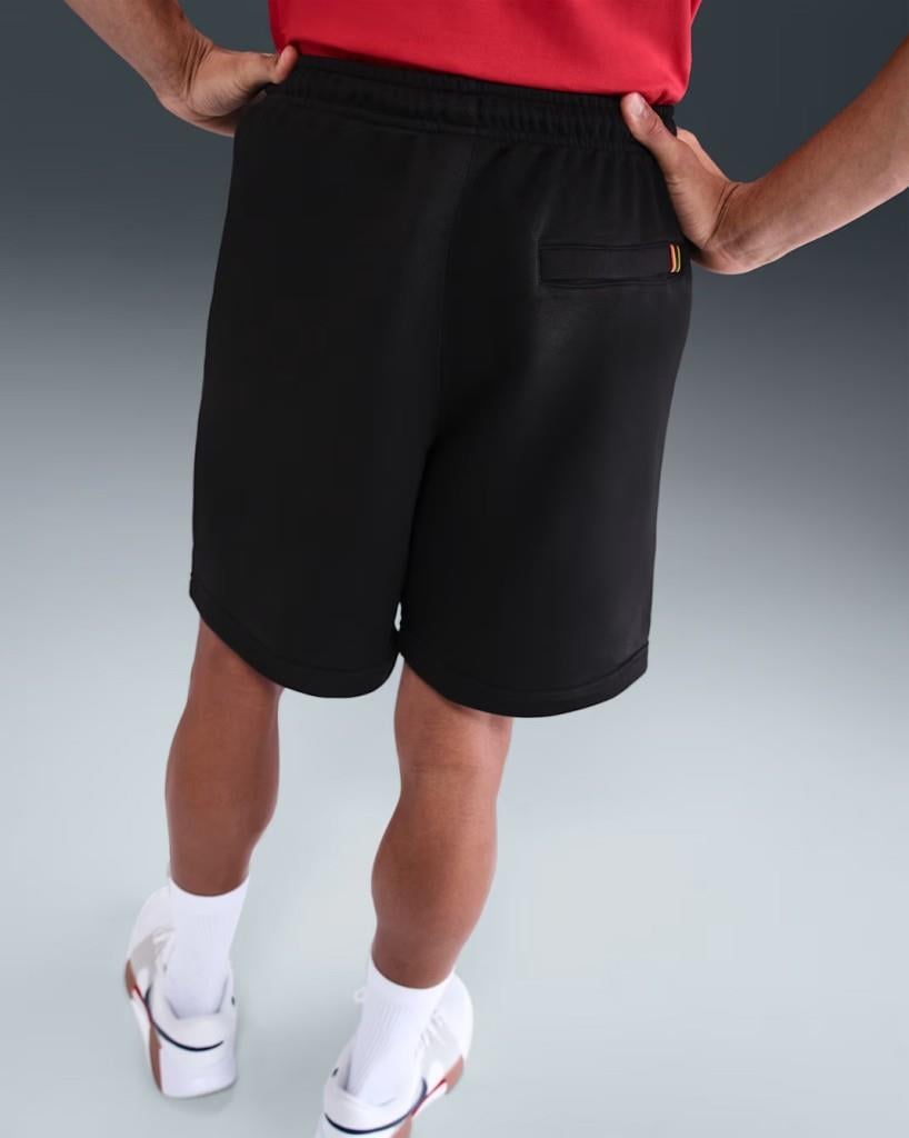 NikeCourt HM6768-010 Heritage Dri-FIT Fleece Erkek Tenis Şortu - Siyah