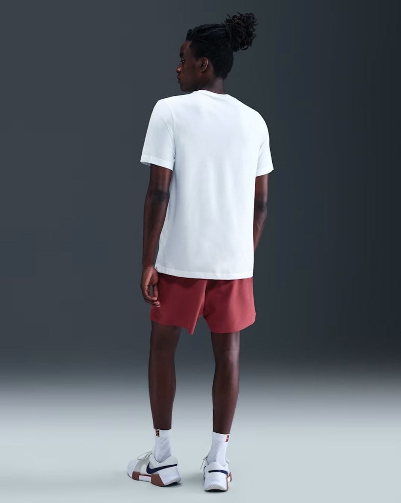 NikeCourt HV1788-100 Dri-FIT Erkek Tişört - Beyaz