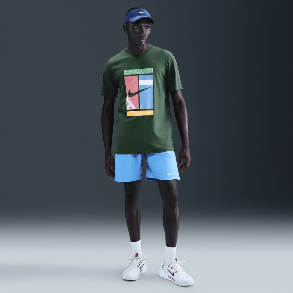 NikeCourt HV1788-323 Dri-FIT Erkek Tişörtü - Yeşil